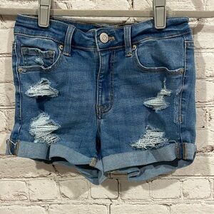 Aeropostale High Rise MIDI Stretch Shorts Size 2